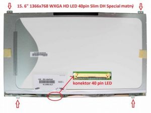 LCD displej display Samsung NP300E5Z-A01IN 15.6" WXGA HD 1366x768 LED | matný povrch, lesklý povrch