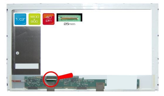 LCD displej display Asus N73JG 17.3" WXGA++ HD+ 1600x900 LED - matný povrch